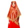 Carnival set: scarf, kokoshnik, gold on red