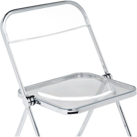 Fold plastic stool, metal/plastic, transparent 43x46x81 cm-6