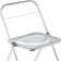 Fold plastic stool, metal/plastic, transparent 43x46x81 cm