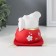 Souvenir Ceramics "Cat Mani-Neko with fan" Red 8x8x8.5 cm