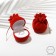 Velvet case for earrings/ring “Gift bag” 5.5 × 5, red color