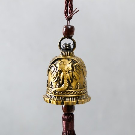 Bell Metal "Elephants on the Bell" 4x4x31 cm-2