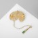 Palette Brooch-Coumon with a brush, color in gold