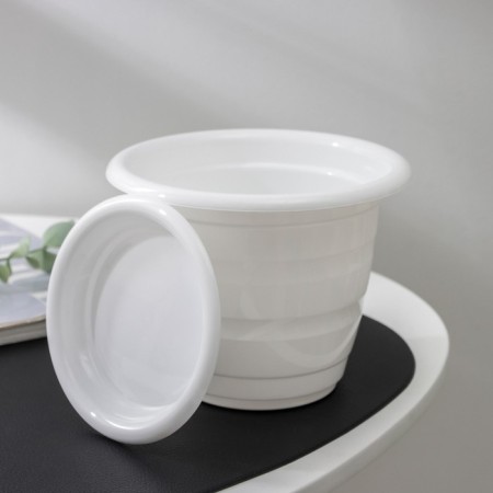 Pot with the pallet "Viola", 1 l, the color is white-2