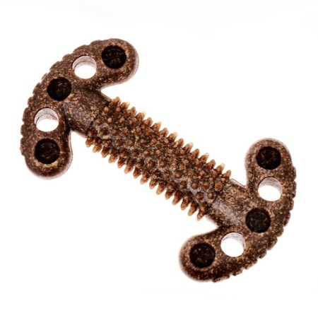 Игрушка для собак жевательная со ароматом корма «Кость с шипами», 12.7 х 2.5 см-2