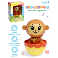Неваляшка детская «Обезьянка», коричневый