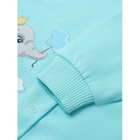 Children's overalls with closed legs "Elephant", Blue color, height 68-2