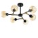 Svetogor chandelier "Form" 6x60W E27 Black 81x81x39cm