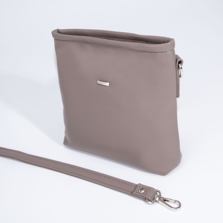 Cross-Bodi Bag on a zipper, the color is gray-beige-3