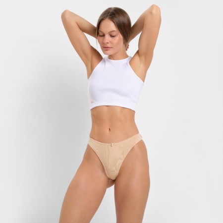 Panties female thongs, beige color, size 46 (m)-2