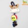 Toy for dogs 3-in-1 "cow": cable, soft with a squeak, felt ball, 30 cm
