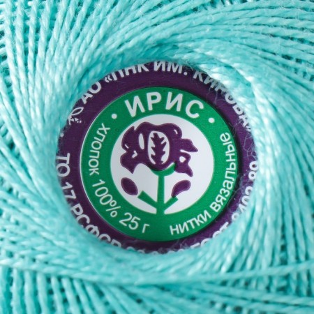 Knitting threads "Iris" 150m/25g 100% Merusirized cotton color 3506-3