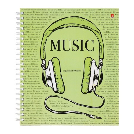 Тетрадь 80л кл на гребне SOUNDMANIA, мел карт гл лам, МИКС-6