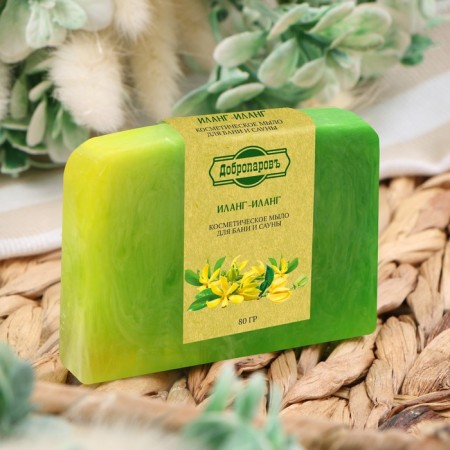 SPA soap - care for the bathhouse and sauna "Ilang - Ilang" Dobroparov Handing work 80 grams