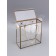 PET box with handles, gold, 20 x 20 x 9 cm