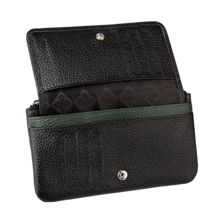 Purse with lightning, black-green color-1