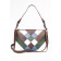 Bag Cross-Body Women's, genuine leather, burgundy ludor, 30x8x21 cm