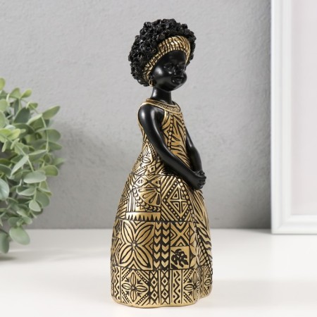 Souvenir Polystone "Baby from Africa, with a bandage" 9.5x7.7x21.5 cm-1