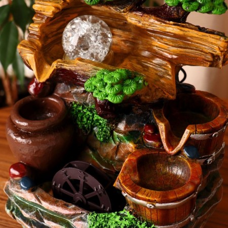 Forest Waterfall Fountain 13.5x18x27 cm (with backlight)-1