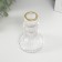 Glass of Glass for 1 candle "Waterfall. Column" with gold d = 2 cm 7x7x10 cm