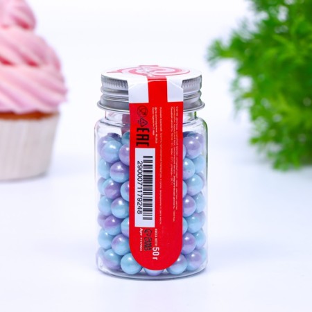 Confectionery sprinkling "duokhrom", blue, purple, 50 g-2