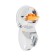 Holder for shower watering can Zein Z74, on vacuum suction cup, plastic, chrome/orange