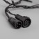 Garland “thread” 10 m, IP44, UMS, dark thread, 100 LED, white glow, 220 V