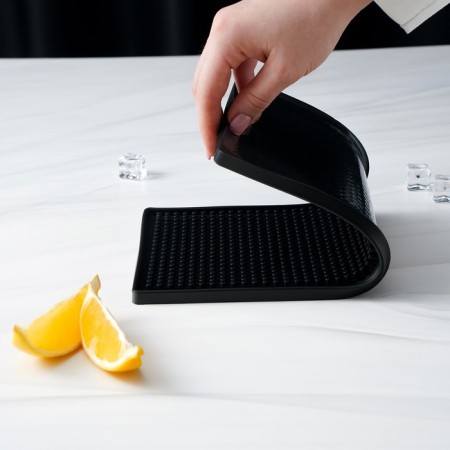 Bar rug of shade, 30 × 15 × 0.9 cm, rubber, black color-6