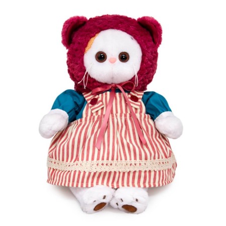 Soft toy "Lee in a hat with ears and sundress", 27 cm