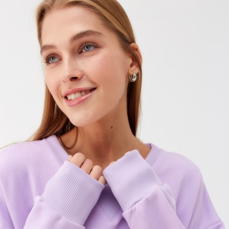 Costume (sweatshirt, trousers) minku: casual collection color lilac, size 46-4