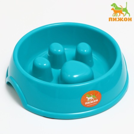 Pain for slow feeding "Paw", 22.5 x 23 x 6.5cm, turquoise 5865054
