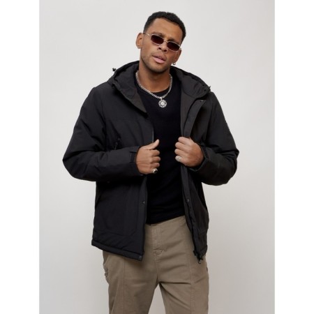 Sports male jacket, size 48, black color-11