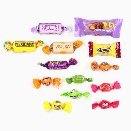 Sweet children's gift "Mail": chocolate sweets, dummy feeder, paints, 700 g.-4