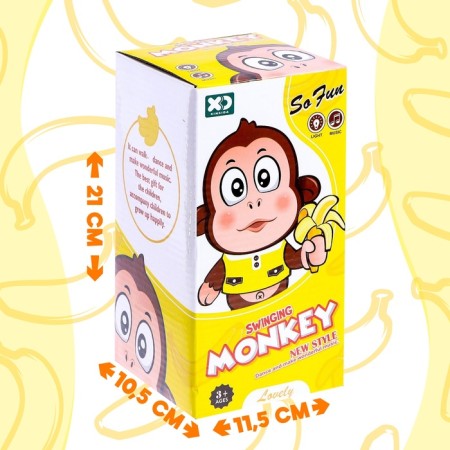 Toy "Monkey", works from batteries, dances, light and sound effects-3