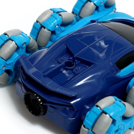 Radio controlled machine "Trick", smoke, with a battery, blue color-3