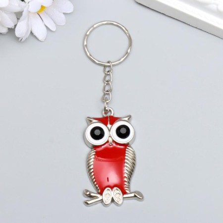 Trick Metal "Owl on a twig with a bright belly" mix 4.5x2.7 cm