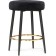 Barrier stool Plato Metal/Builder fabric, black/black 43x43x65 cm