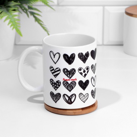 Sublimation mug "Only you! Hearts", with application-1