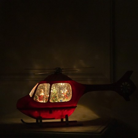 LED figure "Helicopter" 48 × 22 × 12 cm, plastic, CH3 batteries (not in the kit), USB, glow warm white-4