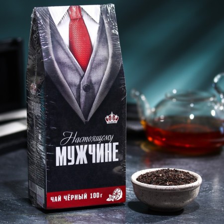 Gift black tea "Real man", 100 g.-5