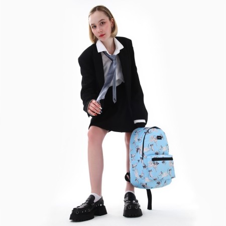 School textile “angels”, 42x14x28 cm, blue color-10