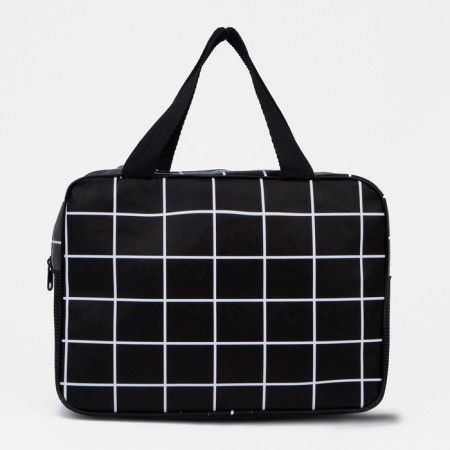 Cosmetic bag with lightning, black color-1