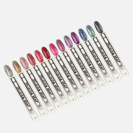 Gel nail polish "Shining Star", reflective, 3-phase, 8ml, LED/UV, lingonberry color (034)-7