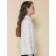 Blouse for girls, height 122 cm, white color