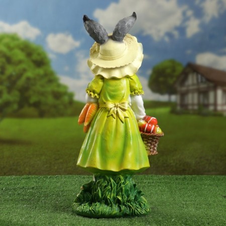 Garden figure "Bunny with a basket" 19x22x50cm-3