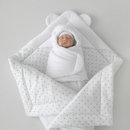 Set for discharge Winter Kinderlitto "Bear", 5 items, height 56-62 cm, white color-3