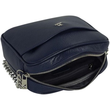 Cross-Bodi bag with Mumi zipper, external pocket, dark blue color-2