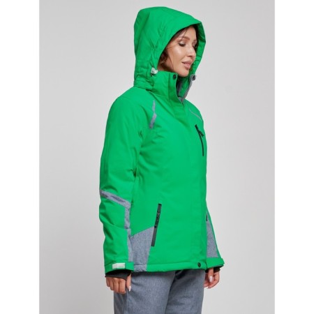 Ski jacket female winter, size 44, green color-4