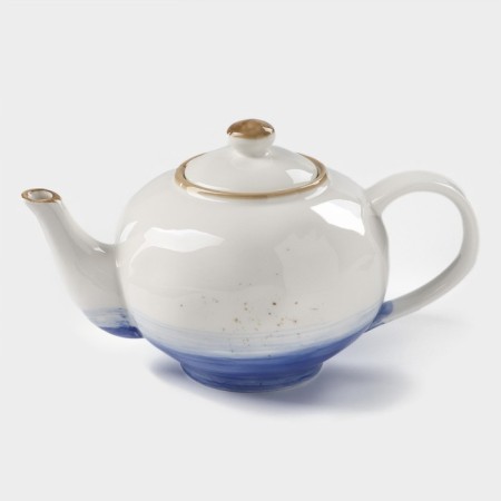 Kettle porcelain harness "Cosmos", 600 ml, blue color