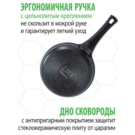 Fusion FP2402L pan, with a lid, anti -stick coating, D = 24 cm, black color-1